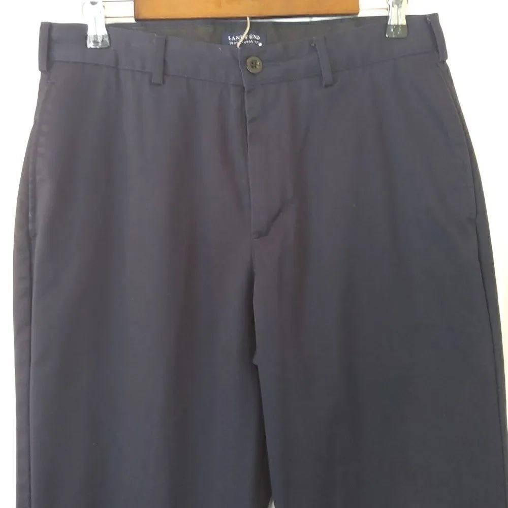 Land's End traditional fit navy blue four-pocket pants